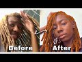 I DYED MY DREADS GINGER‼️👩🏾‍🦰