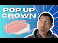 How To Make A V Fold Pop Up Crown Card Using Nested Essentials Die Cuts