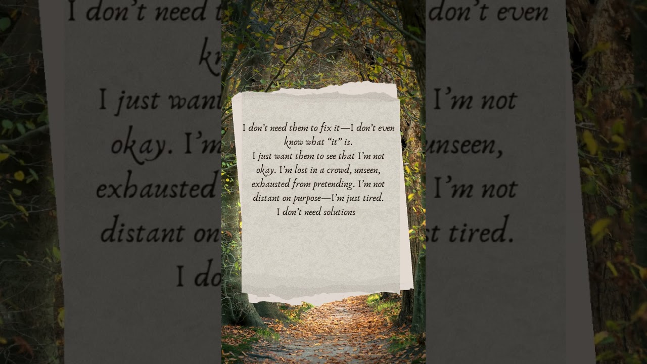 I just need to know I am not alone 💙 