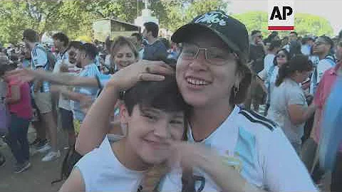 Argentine fans relieved after win over Mexico in World Cup