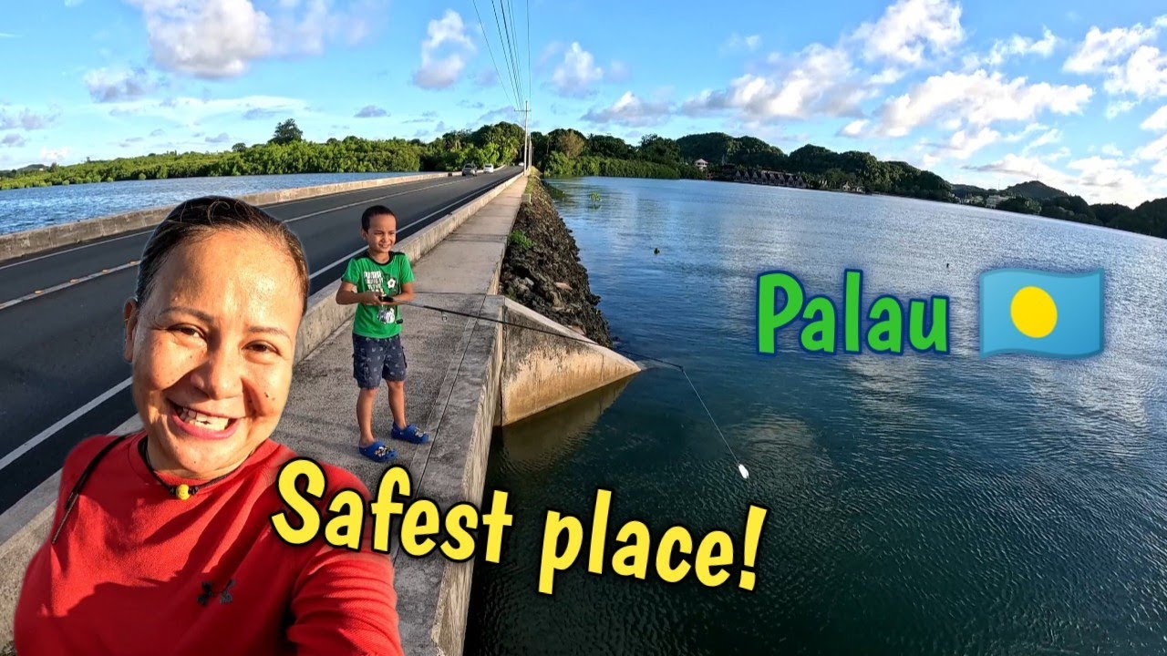 WALKING WHILE HAVING FUN IN  ISLAND OF PALAU 