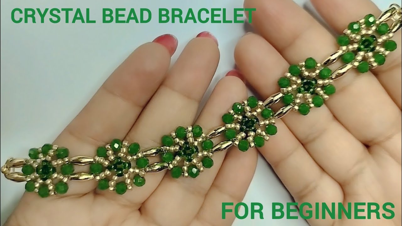 Crystal Beads Bracelet Making || How To Make Beautiful Bracelet At Home ||