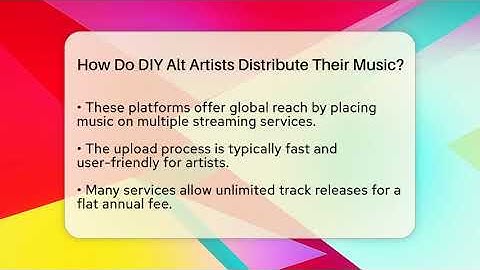 How Do DIY Alt Artists Distribute Their Music? - Alt Scene Guru
