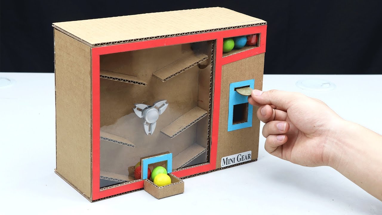 как сделать игровой автомат для игрушек из бумаги