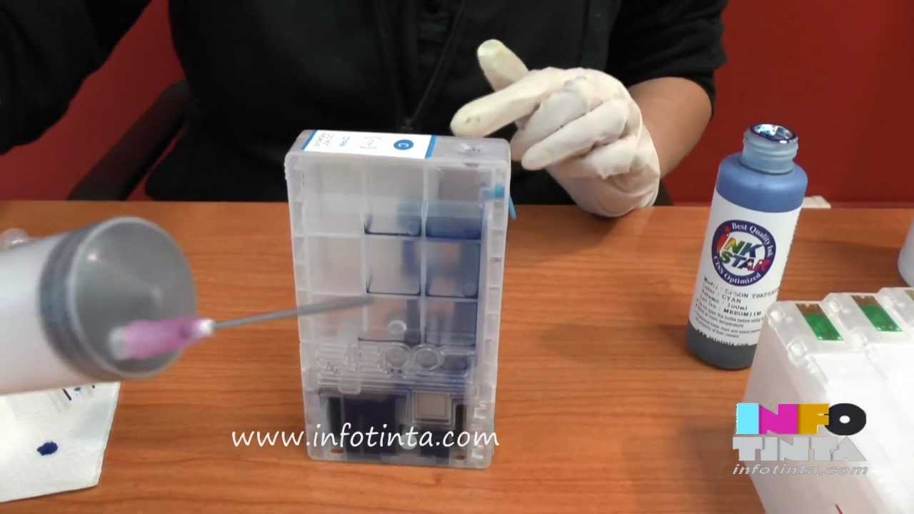 Recarga cartucho rellenable para Epson WorkForce WF-4630DWF WF-4640DTWF  WF-5110DW WF-5190DW - YouTube