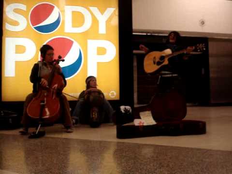 Busking in a San Francisco BART station....