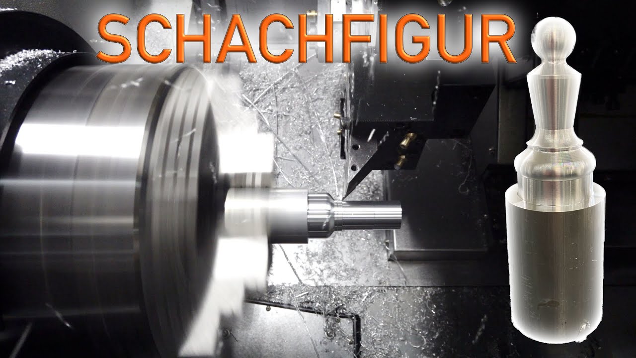 Drehen MTcut T22Y Schachfigur AlMg3 Turn CNC Drehmaschine