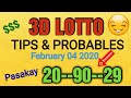3D LOTTO | SWERTRES HEARING TODAY | FEBRUARY 4 2020