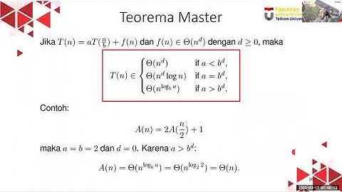 Strategi Algoritma - 4401 - Divide and Conquer (part 2)