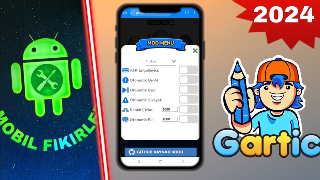 Gartic.io mod hilesi nasıl kurulur. Otomatik bilme hilesi ve daha