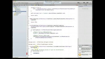 iOS Tutorial - Creating an editable Table View (UITableView) - PART 3
