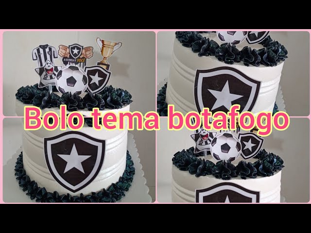 Decoração de Bolo para iniciantes do bota fogo 