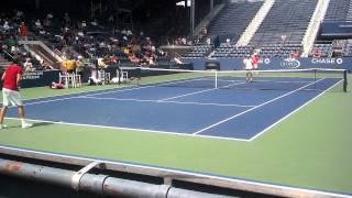 Lleyton Hewitt and Mardy Fish US Open 2012 Practice (Part 1)
