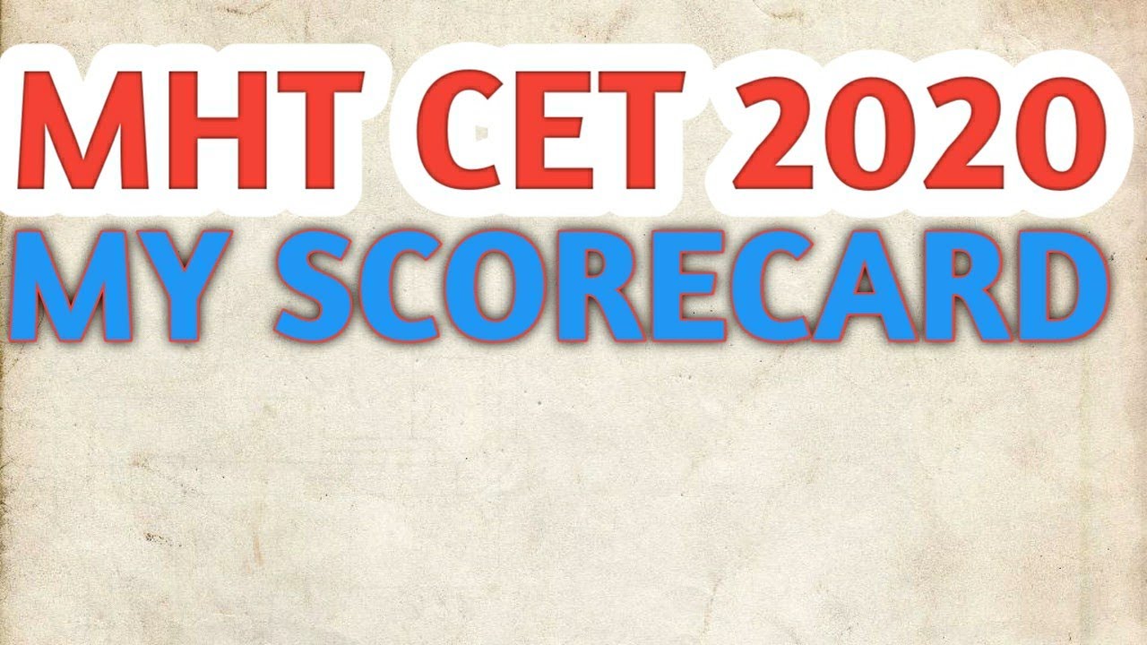 MHT-CET SCORECARD 2020 | PERCENTILE 😱😱