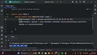 Java stream API : Sort list of Integer using Steam API