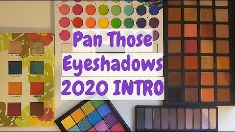 Pan Those Eyeshadows 2020 INTRO