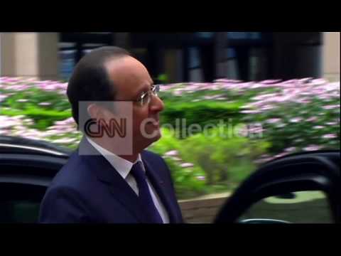 BELGIUM: G7 - FRANCE PRESIDENT HOLLANDE ARRIVAL