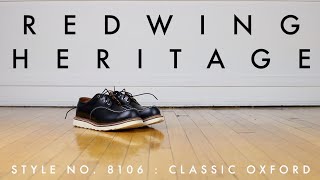 靴 RED WING #8106 CLASSIC OXFORD 7 1/2 25.5 Red Wing Heritage 8106 Classic Oxford Moc Toe Shoes Made In