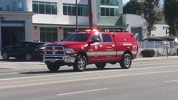LAFD Battalion 717 (running as Command 42) Responding