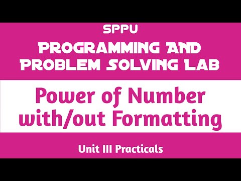 Power of Number | Unit III Practical | Programming and Problem Solving Lab (PPS) | FE SPPU