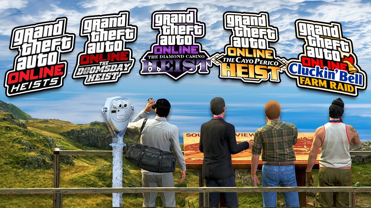 THE Mega Grind! $24,741,173 Everyone's Take Combined | Playing All Of The GTA 5 Online Heists DLC