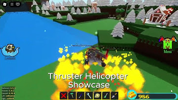 Roblox Build a Boat Thruster Helicopter Showcase