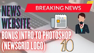 Bonus Intro To Photoshop News Logo - 10 | NEWS WEBSITE  | HTML & CSS CRASH COURSE | Full Tutorial.