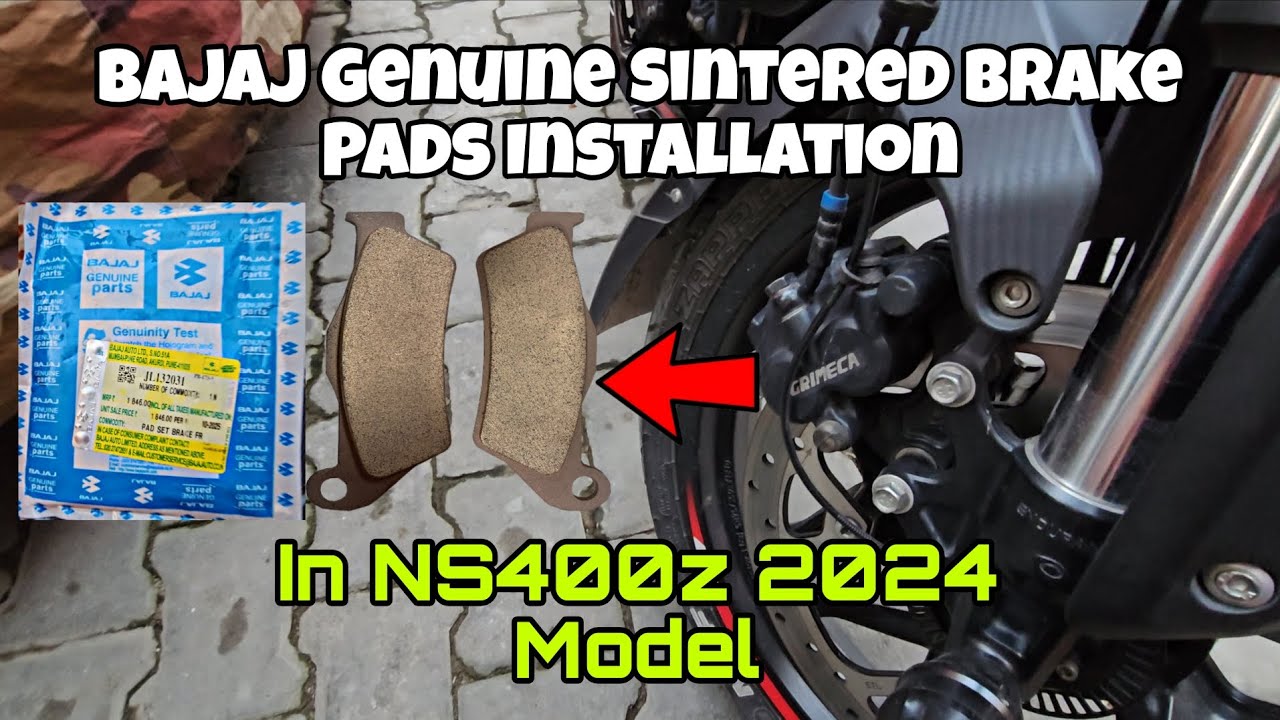 Sintered Brake Pads installation in my NS400z 2024 Model🚀 | Bajaj Genuine Brake Pads🔥 | 