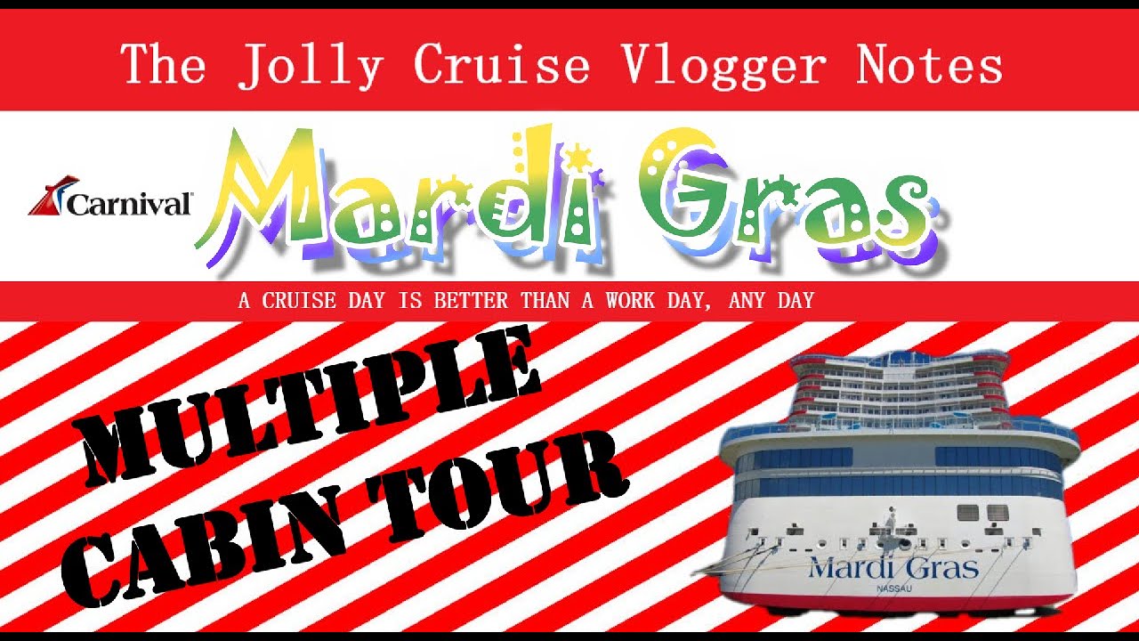 Carnival Mardi Gras Multiple Cabin Tour 9501, 9506, 8250, 5357, 5359, 4364, 4342, 4332