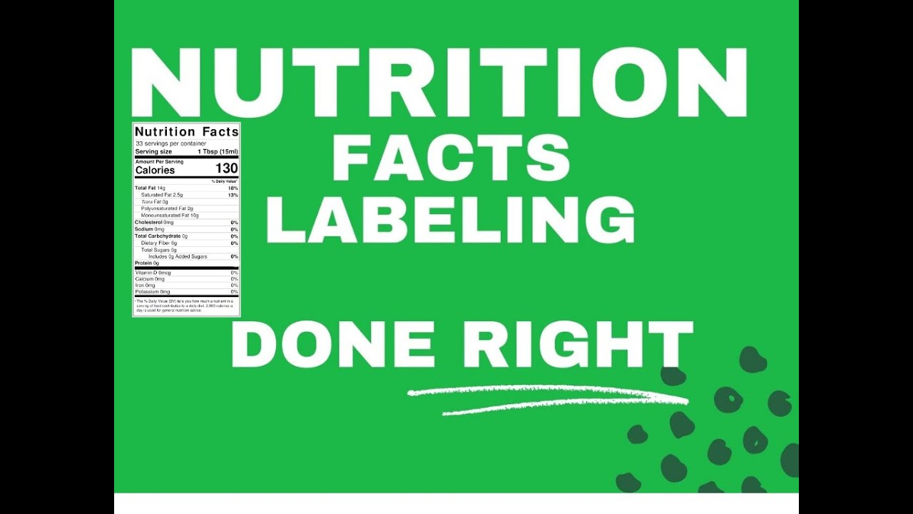 How To Get A Nutrition Facts Label YouTube