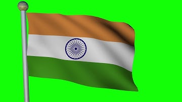 India Flag #4 - 4K Green screen FREE high quality effects