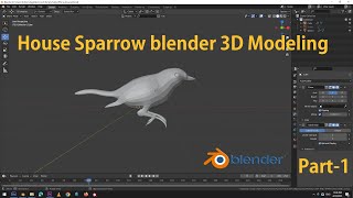 House Sparrow blender 3D Modeling