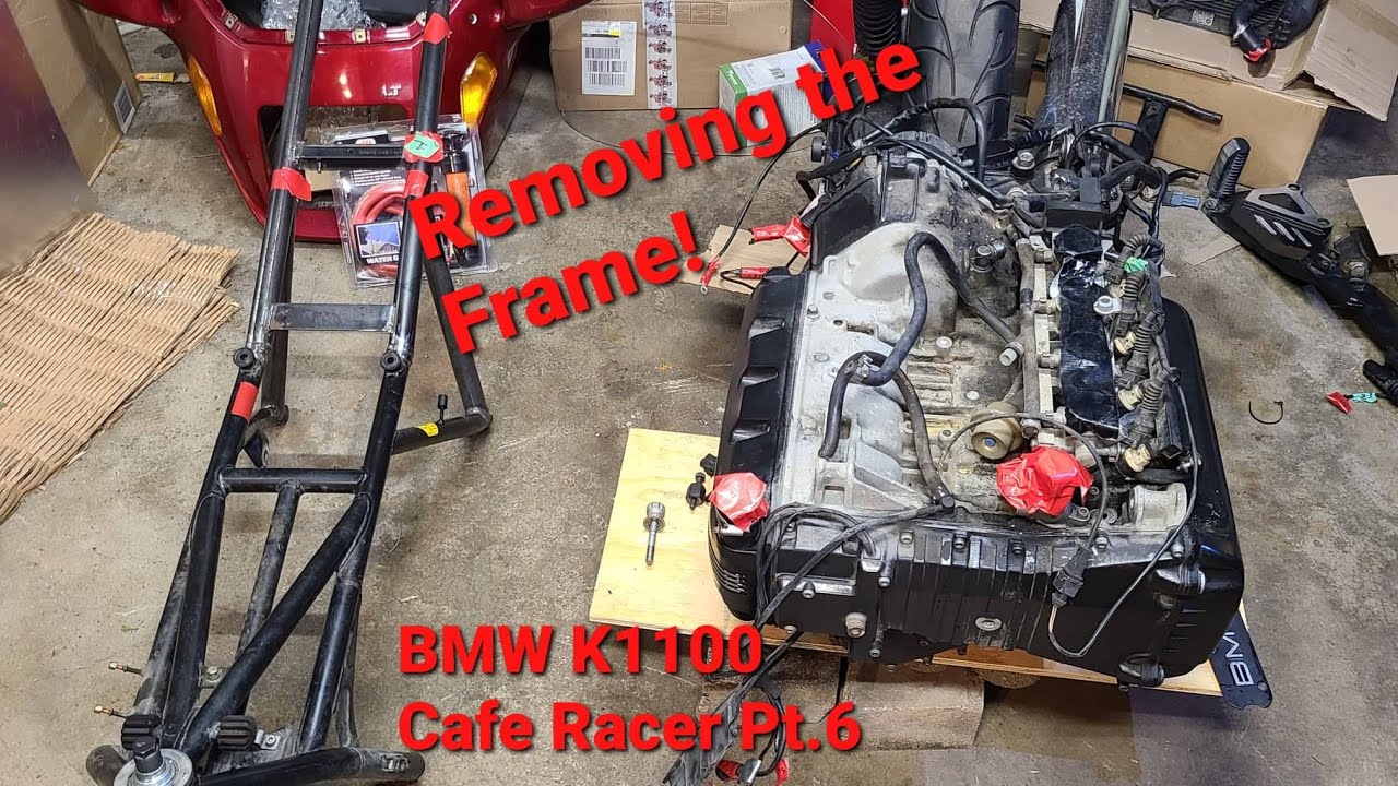 BMW K1100 Cafe Racer Pt.6 | Removing the Wiring and Frame! - YouTube