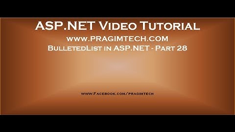 Bulleted list in asp.net   Part 28