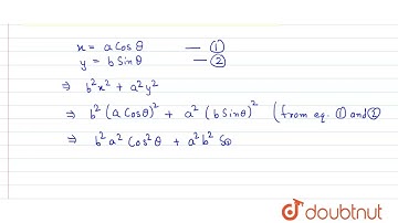 If x=acostheta\nand y=bsintheta\n, then b^2x^2+a^2y^2=\n\n (a)a^2b^2\n (b) a b\n (c) a^4\\ b^4\n...