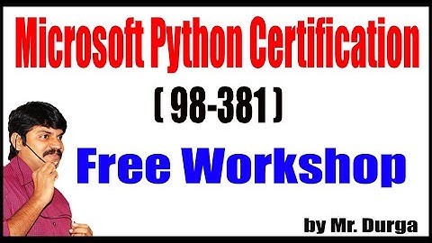 Python Certification | Introduction to Microsoft Python Certification | Free Workshop | by Durga Sir
