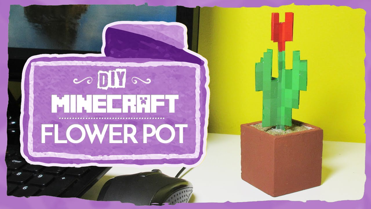 Minecraft: Flower Pot (DIY) - YouTube