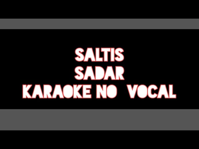 SALTIS - SADAR KARAOKE NO VOCAL SUARA JERNIH class=