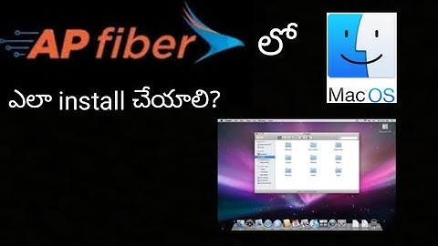 How to run mac os on ap fiber in telugu by varun tech in telugu