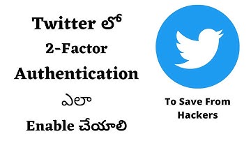 How to Enable Twitter 2 Factor Authentication in Telugu