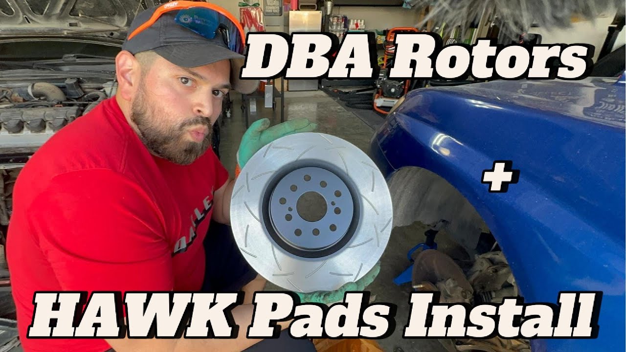 Front DBA Rotors + Hawk Brake Pads Install