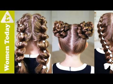 Hướng Dẫn Các Kiểu Tóc Đẹp Cho Bé Gái Đến Trường | Cute Hairstyles For Little Girls.