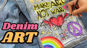 *3* Tips for Painting on Denim + Step-by-Step Jean Jacket Painting Tutorial (it