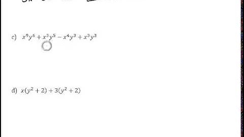 Factoring Out the Greatest Common Factor - 6.1