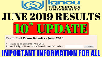[10th UPDATE] IGNOU JUNE 2019 RESULTS 10th UPDATE GOR ALL STUDENTS By TIPS GURU