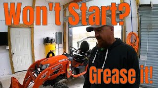 Don't Miss This Grease Zerk or Your Kubota BX Won't Start!!!