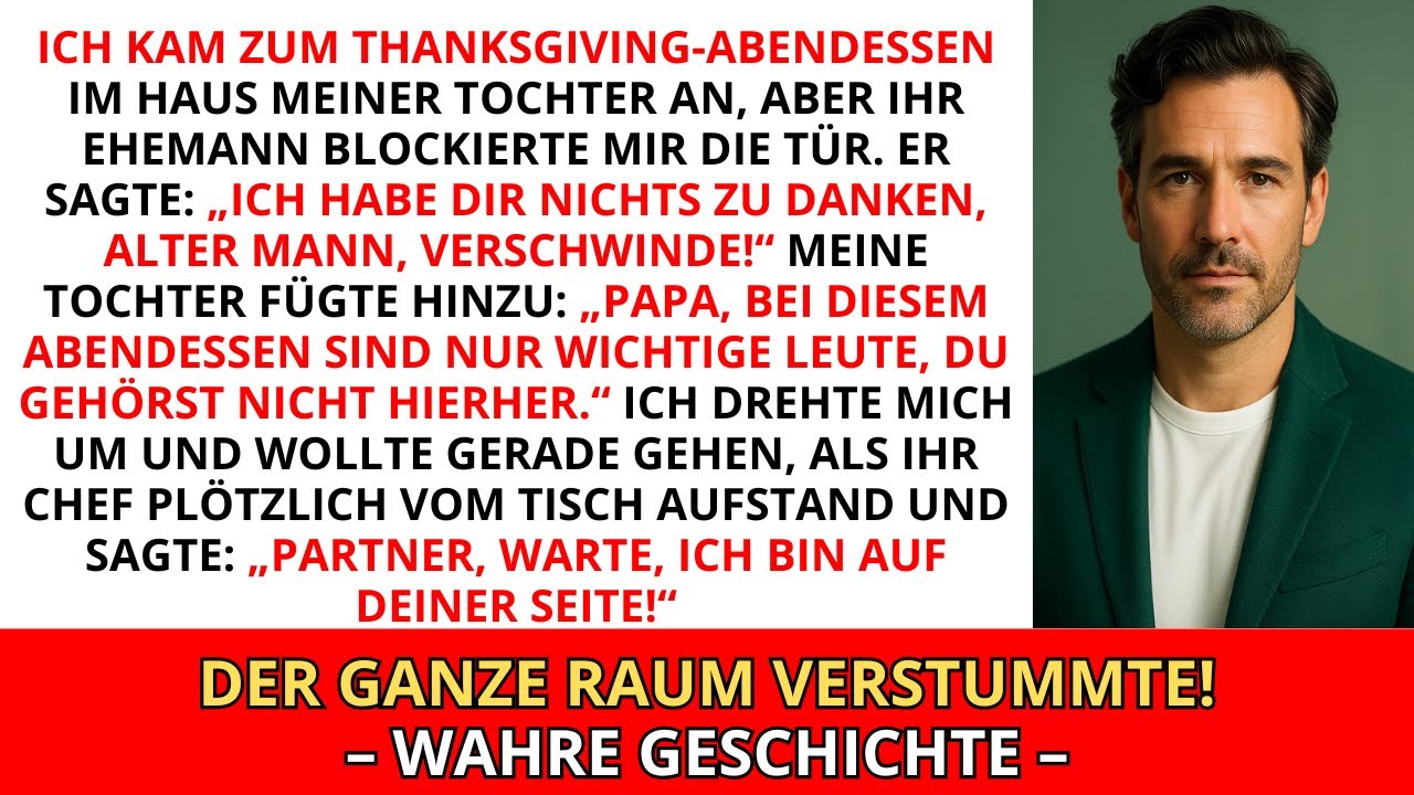 „Verschwinde!“, sagte mein Schwiegersohn, als ich zum Feiertagsessen kam – aber dann enthüllte sei..