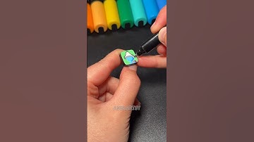 Drawing SMURF CAT on my KEYBOARD with Posca Markers!! #shorts