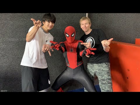 Kentaro Ito 伊藤健太郎 & Spider-Man Stuntman Chris Silcox on Japanese TV - ZIP! Spider-Man Far From Home