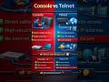 #console vs #telnet – Which is Better? #shorts #viral #network #ccna #cisco #basic